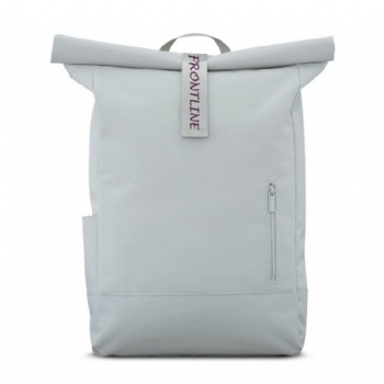 Eco-friendly cool gray rPET rucksack bag rolltop