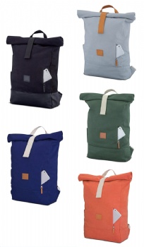 Promotional cheap canvas rolltop commuter's back pack