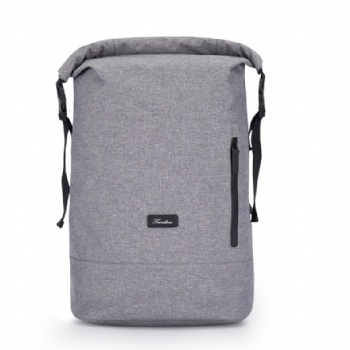 Waterproof gray crosshatched polyester laptop backpack computer rucksack bags