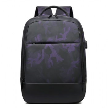 Multi-functional water resistant camouflage 15.6 inches laptop backpack computer rucksack bag with USB charging port