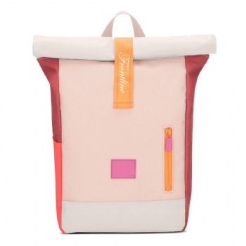 REACH&Prop65 compliant rPET 600D polyester rolltop rucksack backpack bag for pre-school children
