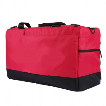 TSA approved red nylon carryon duffle bag water resistant weekend bags