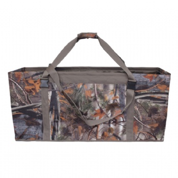 Portable realtree camo decoy bag tree camouflage dry foliage tote duffel carrier with 12 slots for hunting,birdwatching etc