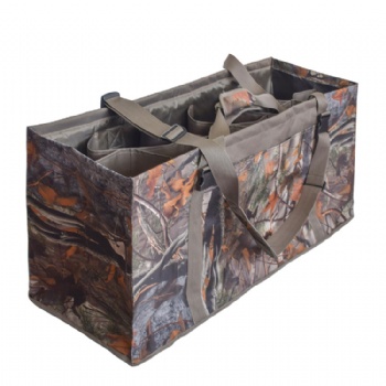 Portable realtree camo decoy bag tree camouflage dry foliage tote duffel carrier with 12 slots for hunting,birdwatching etc