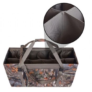 Handy&Portable Reed Bionic Camouflage decoy bag tree dry foliage camo tote duffel carryon with 12 slots for hunting,birdwatching etc