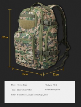 China factory direct 30L A-tacs green camo tactical MOLLE military pack Daypack hiking backpack rucksack bag