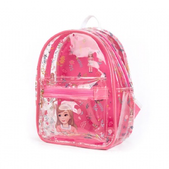 Customizable enamel clear PVC preschool backpack bag,small Kindergarten pvc bags