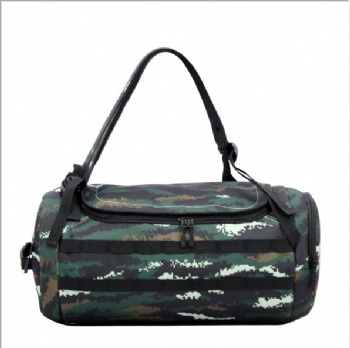 Tactical Woodland Digital Camouflage Sports Barrel Gym Duffle bags for extercises