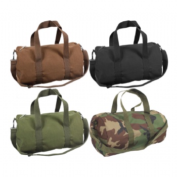 Durable heavyweight tough 16oz canvas barrel gym bag duffel bag