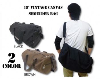 Promotional black canvas duffel bag shoulder bag survival kit bag