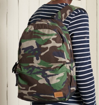 Ripstop woodland camouflage casual college backpack schoolbag