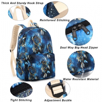 Allover custom patterned sublimation backpack with USB charging port
