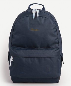 Durable solid black daypack sports rucksack bag unisex