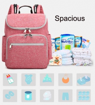 Factory direct mammy diaper daypack rucksack with USB charging port