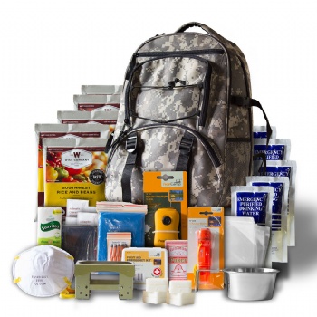Digital Camo Water Repellent Emergency 5 Day Survival Backpack Kit