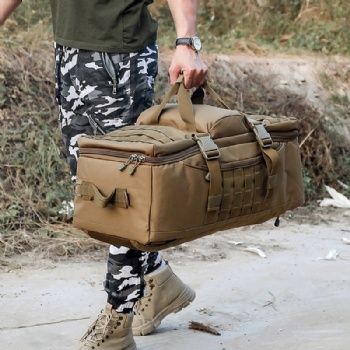 Tactical MOLLE military style duffle bag with backpack straps