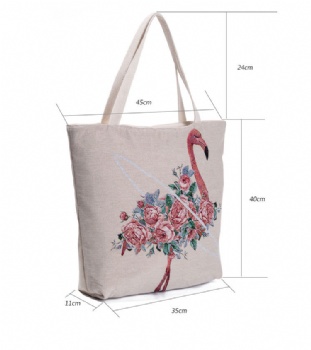 Customizable sublimation canvas tote shopper beach hand bag