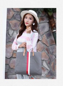 Minimalist canvas tote shoulder hybrid bag for girls