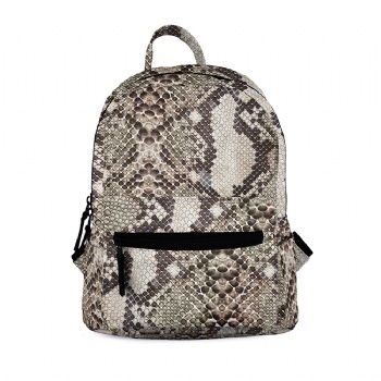 Chic python&snake skin digital printing mini backbag small bagpack for girls and women