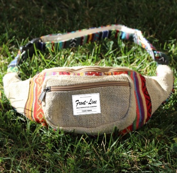 Recycled hemp fanny packs jute waistbag