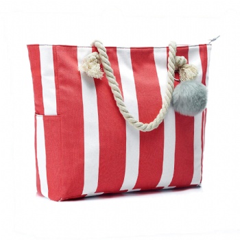 Trendy cotton canvas beach shoulder bag handbags for girls and women
