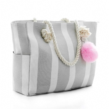 Classic cotton canvas beach tote bag shoulder beach bag for girls
