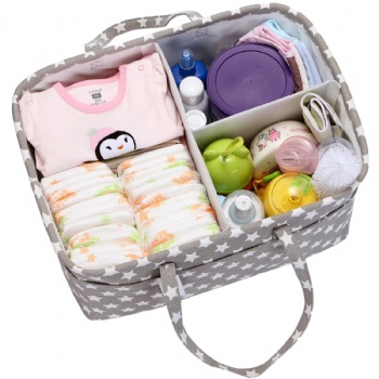 Portable Carry-on Storage Basket Packing Organizer for Maternity and Baby Diapers