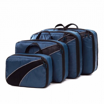 Collapsible water-resistant 4-in-1 travelling packing cubes