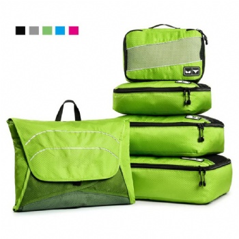 Customizable 5 pieces compression travel packing bag travel organizer packing cubes for suitcases packaging