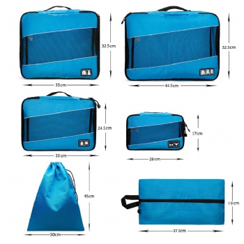 Direct China factory OEM compression travel packing bag travel organizer packing cubes 7pcs