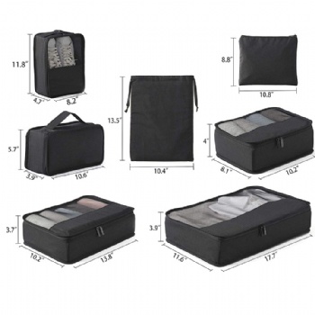 Factory direct branded compression travel packing bag travel organizer packing cubes 7pcs