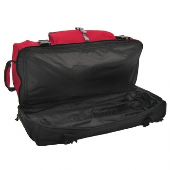 30 inch drop bottom rolling upright duffel bag wheeled with double deckers