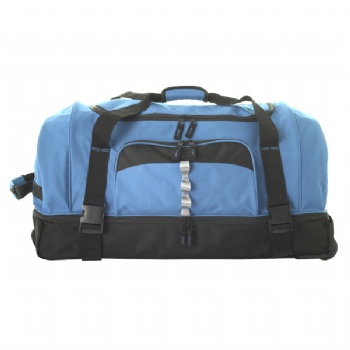 Big rolling travel duffle bag with retractable trolley handle
