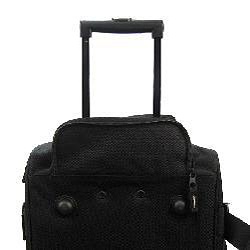 Big rolling travel duffle bag with retractable trolley handle