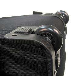 Big rolling travel duffle bag with retractable trolley handle