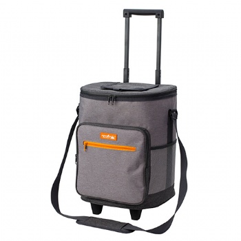 Rolling Cooler Bag with Trolley Collapsible Beverage Cooler Bag for Beach BBQ Camping Picnic