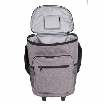 Rolling Cooler Bag with Trolley Collapsible Beverage Cooler Bag for Beach BBQ Camping Picnic