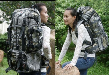 Large capacities Mountaineering Bag 80L Backpack Outdoor Bionic Camouflage Backpack Hiking Bag