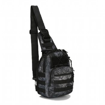 Tactical one shoulder crossbody rucksack sling backpack for military fans