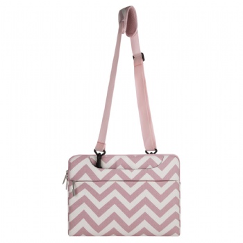 Women's Shockproof pink chevron style MacBook / laptop / notebook / Ultrabook computer shoulder briefcase bag