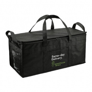 Large delivery cooler tote lightweight foil insulated transporting storage bag