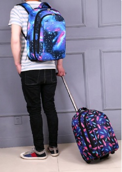 Full digital printing backpacking wheeling backpacks bags customizable