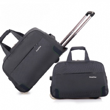 Polyester Trolley Luggage Bag Set Business Carry On Spinner Wheels Soft Travel Suitcases duffel bag with wheel