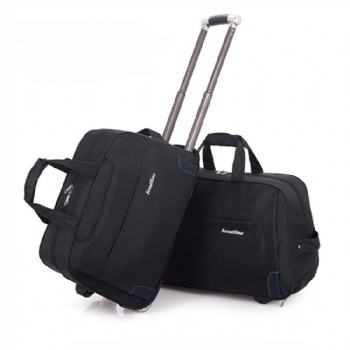 Polyester Trolley Luggage Bag Set Business Carry On Spinner Wheels Soft Travel Suitcases duffel bag with wheel