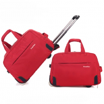 Polyester Trolley Luggage Bag Set Business Carry On Spinner Wheels Soft Travel Suitcases duffel bag with wheel