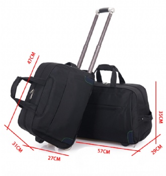 Polyester Trolley Luggage Bag Set Business Carry On Spinner Wheels Soft Travel Suitcases duffel bag with wheel