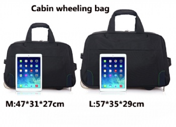 Polyester Trolley Luggage Bag Set Business Carry On Spinner Wheels Soft Travel Suitcases duffel bag with wheel