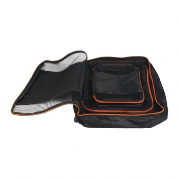 Compact three-piece set of polyester packing cubes