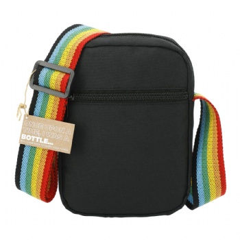 Small Vertical Rainbowed RPET Crossbody Tote Shoulder Bag