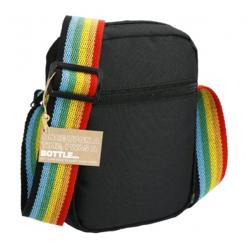 Small Vertical Rainbowed RPET Crossbody Tote Shoulder Bag